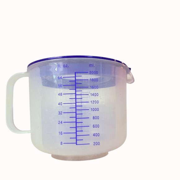 Vintage Tupperware Mix-N-Stir Measuring Bowl 8 Cup Measure Mix Store Ingredients - Picture 7 of 13